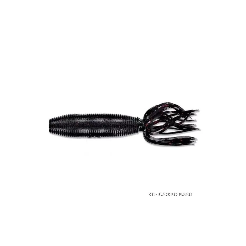 Gary Yamamoto Fat Ika 10cm 051 - Black Red Flakes