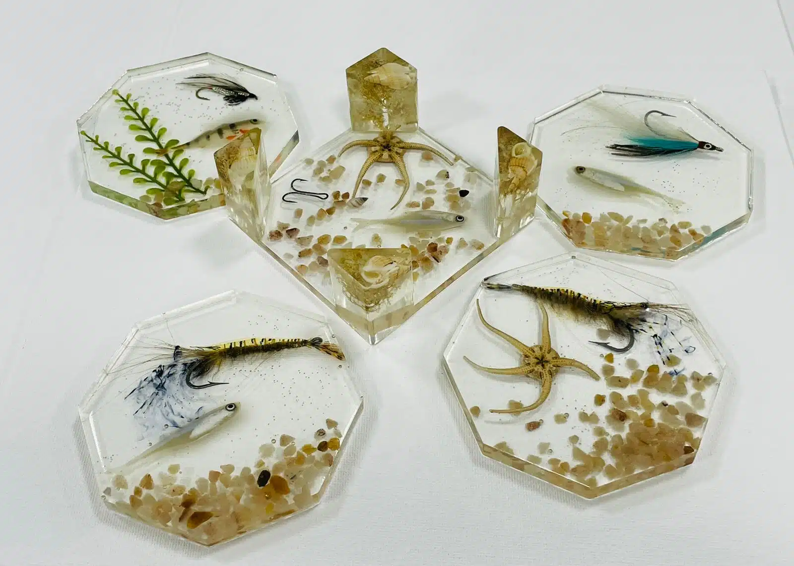 Sets sous-verres avec support crevettes